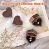 Personalized Heart-Shaped Wooden Ring Box